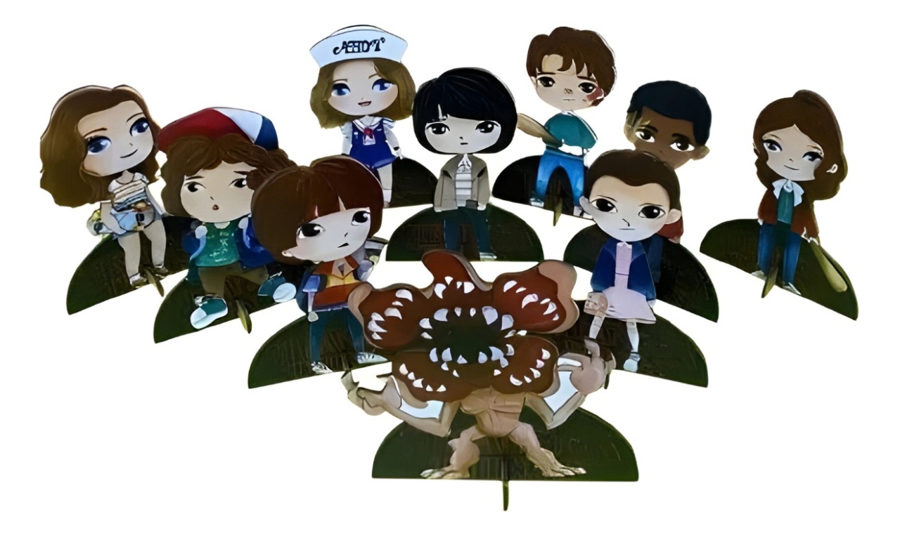 Stranger Things - Kit Com 10 Displays de Mesa - Cuca Maluca Festas