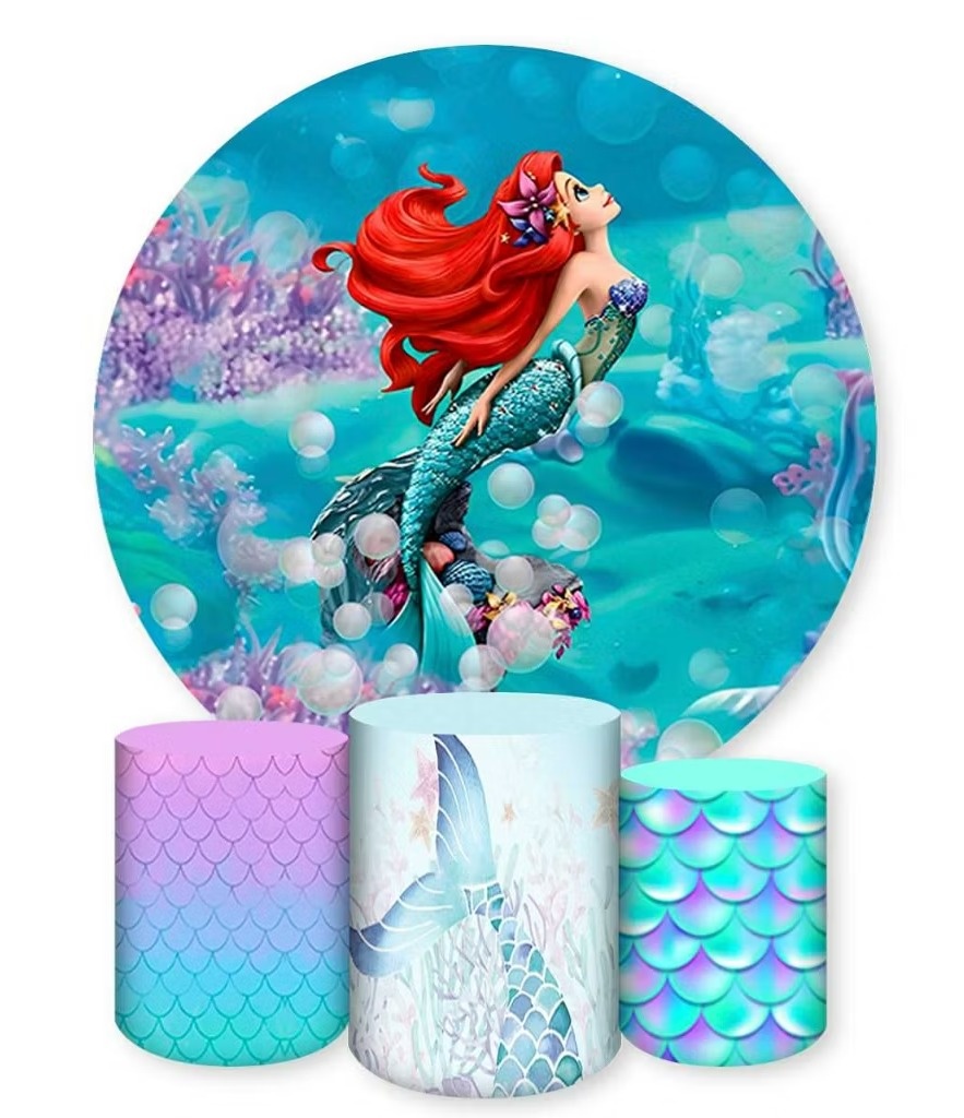 Ariel Sereia - Kit de Capas - Cuca Maluca Festas