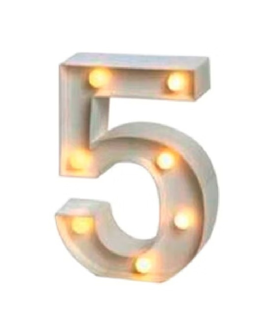 Luminária Led 22Cm - Nr. 5 - Cuca Maluca Festas