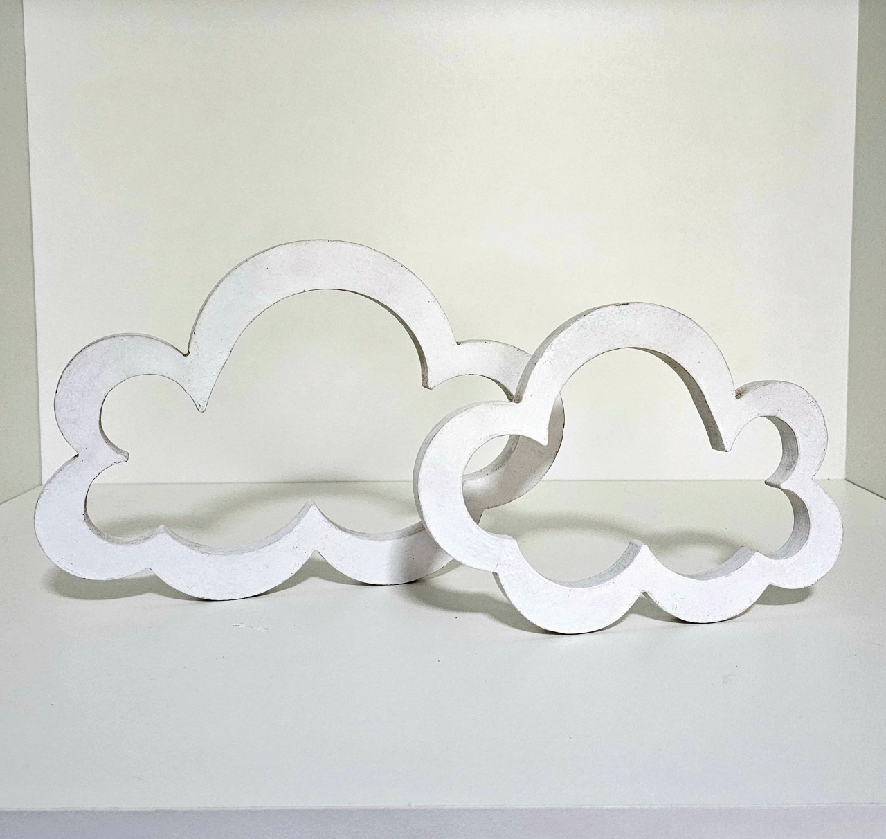 Par de Nuvens Mdf Branco - Cuca Maluca Festas