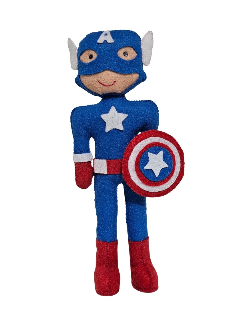 Vingadores (Capitão América) - Feltro  - Cuca Maluca Festas