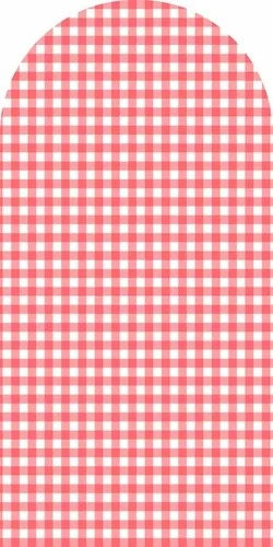 Xadrez Vermelho - Capa Painel Romano (Fazendinha / Festa Junina) - Cuca Maluca Festas
