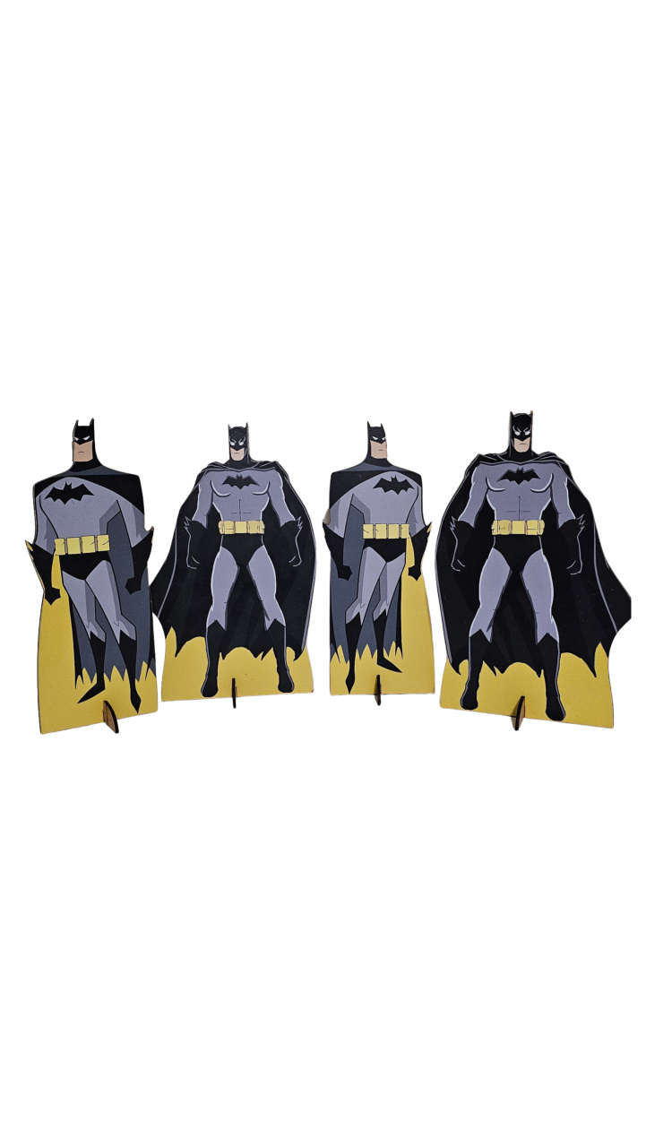 Batman - Kit 4 Displays de Mesa - Cuca Maluca Festas