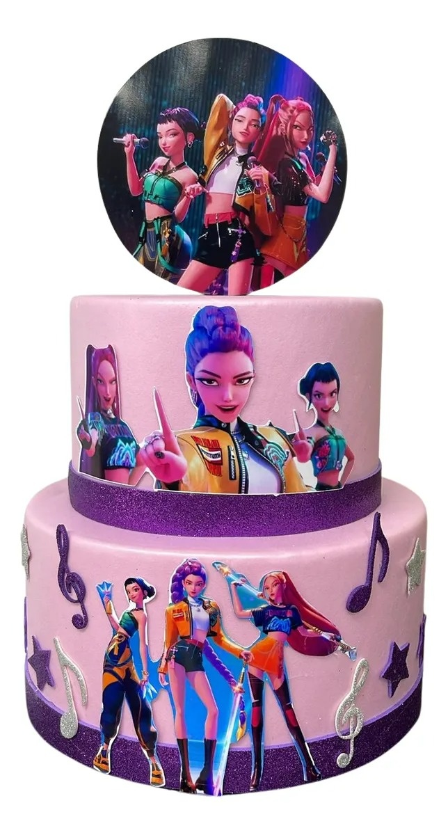 Bolo Fake Guerreiras Do K-Pop - Cuca Maluca Festas