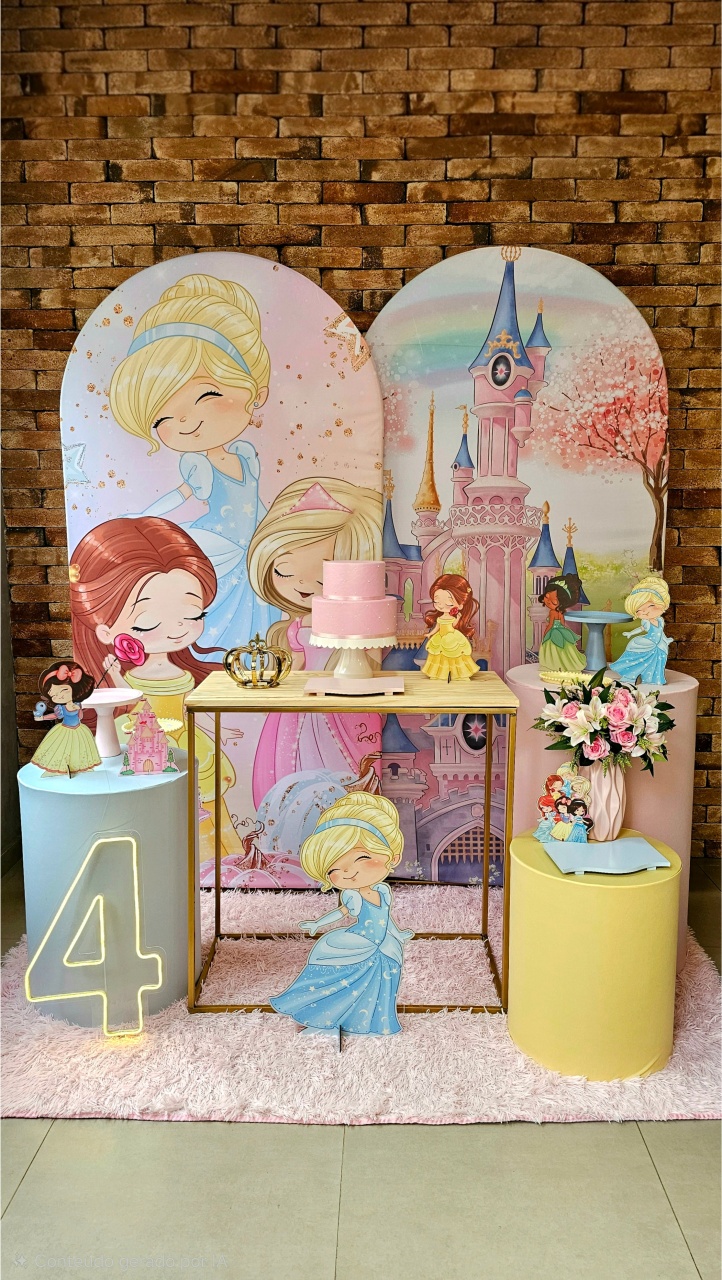 Princesas Baby - Kit Ouro - Cuca Maluca Festas