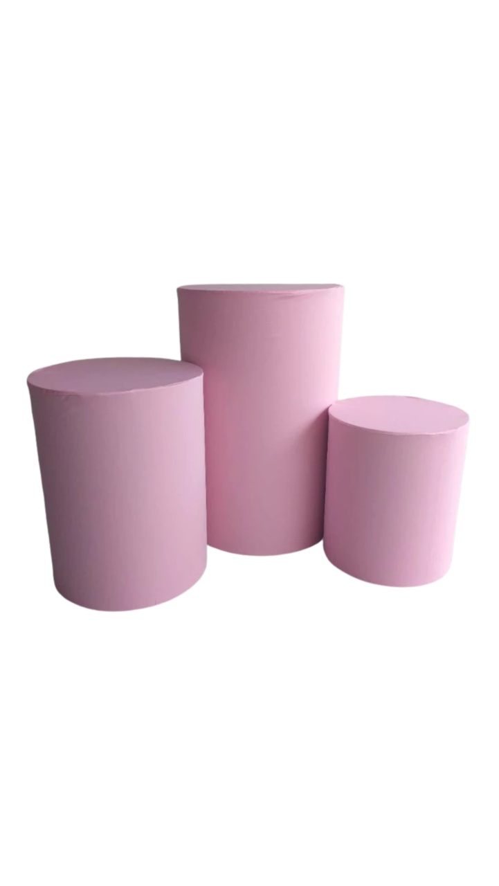 Kit Capas Cilindros - Rosa Candy - Cuca Maluca Festas