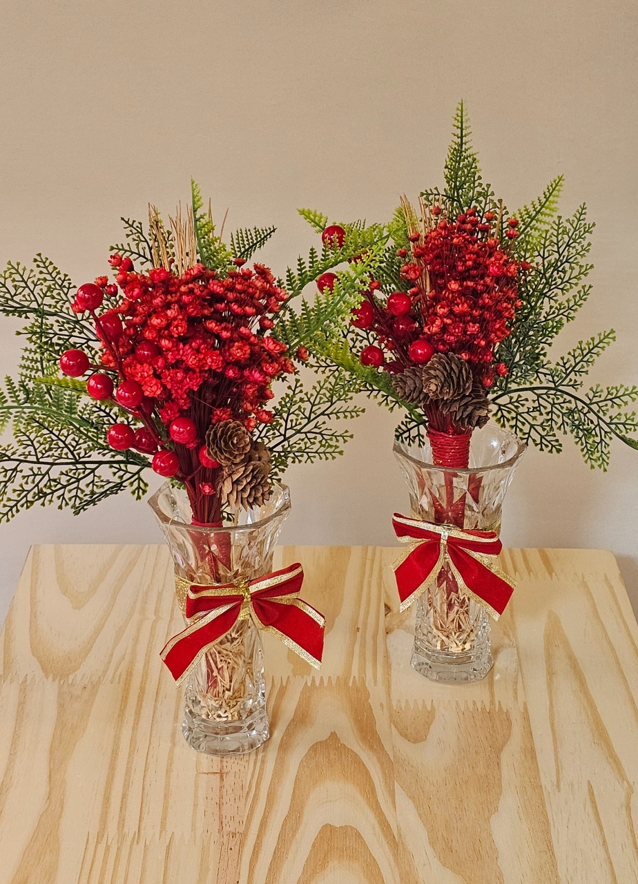 Arranjo de Natal Pequeno (Kit Com 2) - Cuca Maluca Festas
