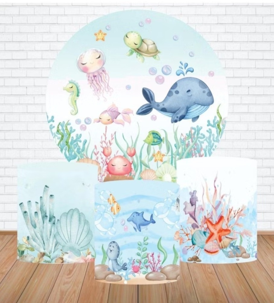 Fundo Do Mar - Kit de Capas - Cuca Maluca Festas