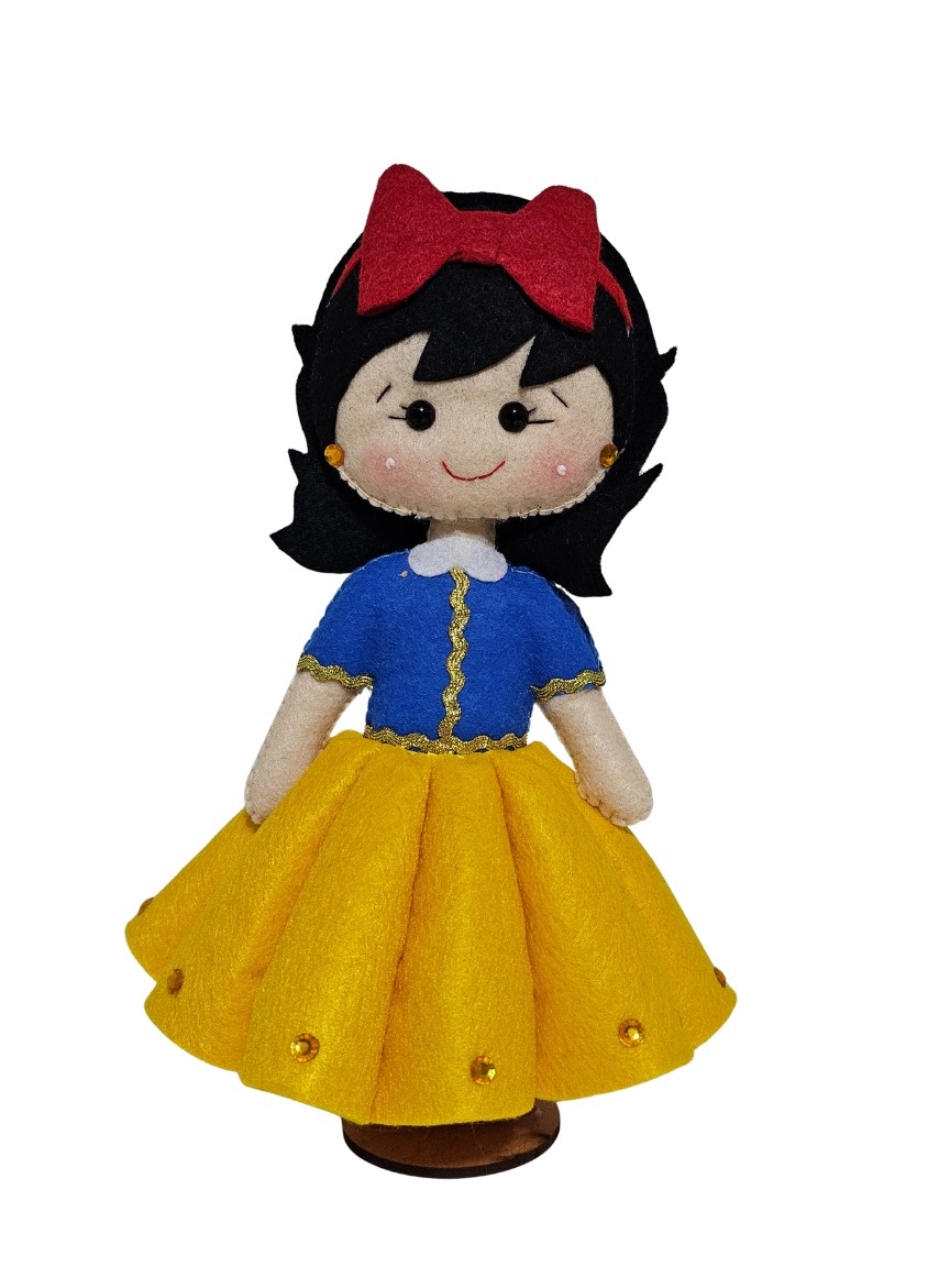 Princesas (Branca de Neve) - Feltro - Cuca Maluca Festas