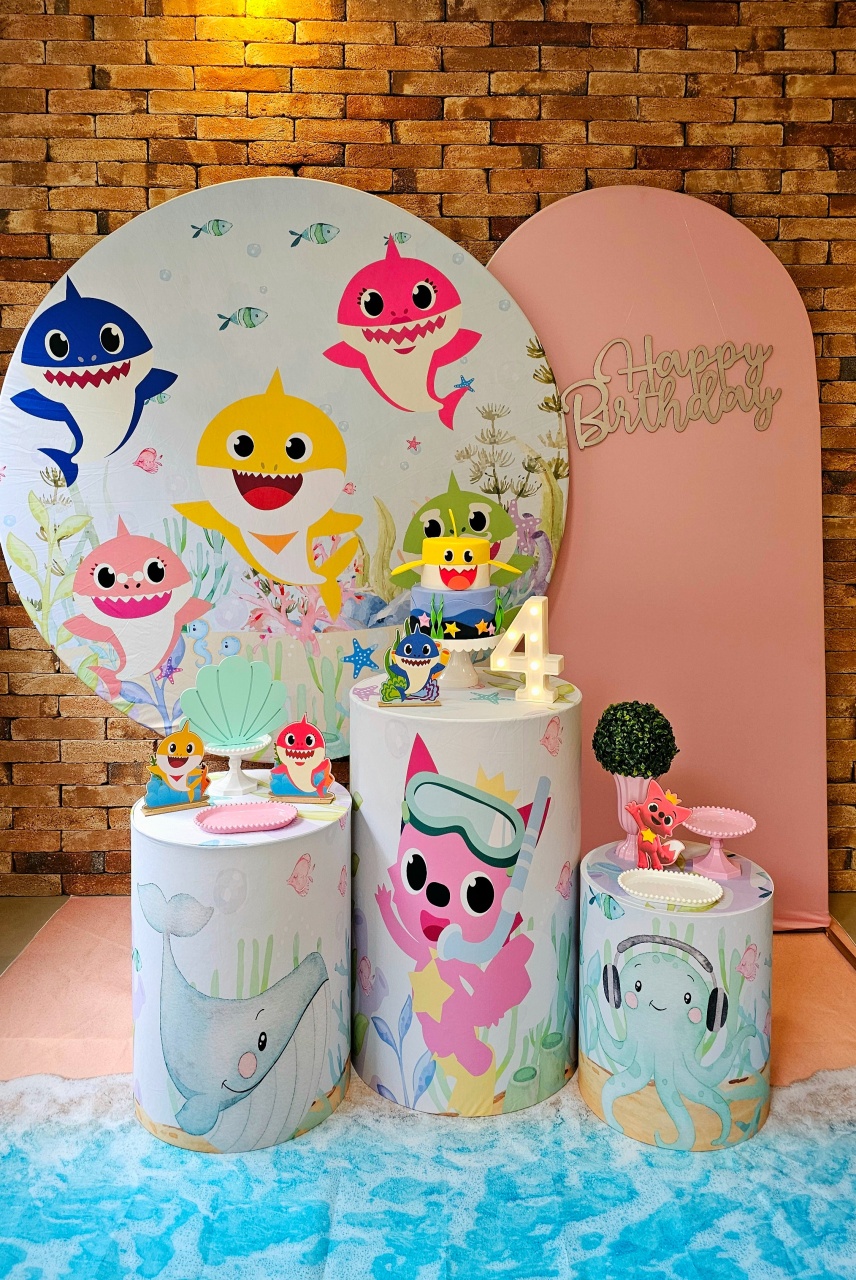 Baby Shark - Kit 2 Prata - Cuca Maluca Festas