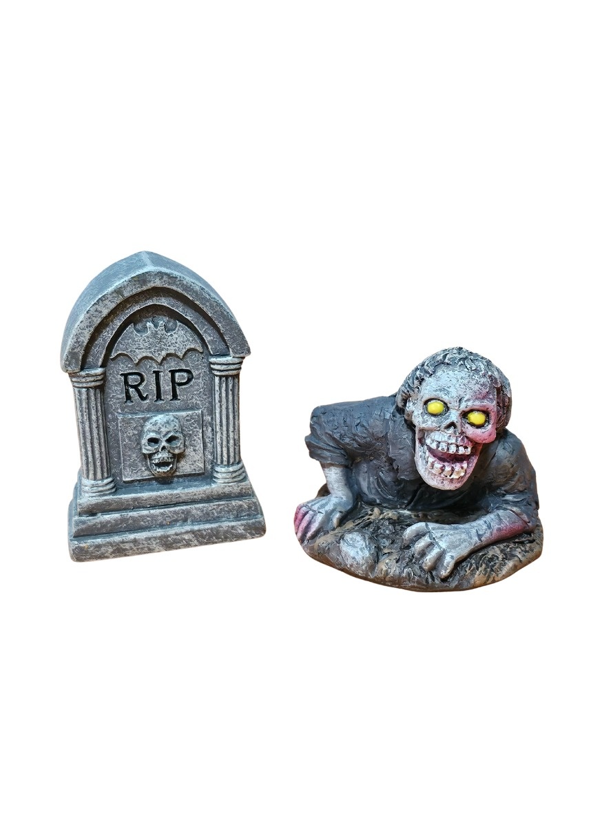 Kit Zumbi + Rip Em Cerâmica (Halloween)  - Cuca Maluca Festas