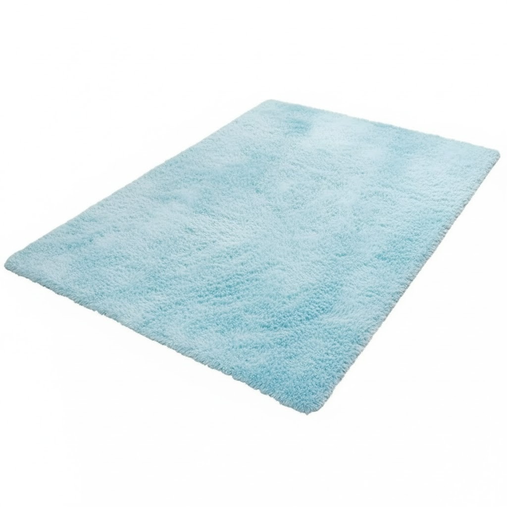 Tapete Felpudo 200X140 Azul Bebê  - Cuca Maluca Festas