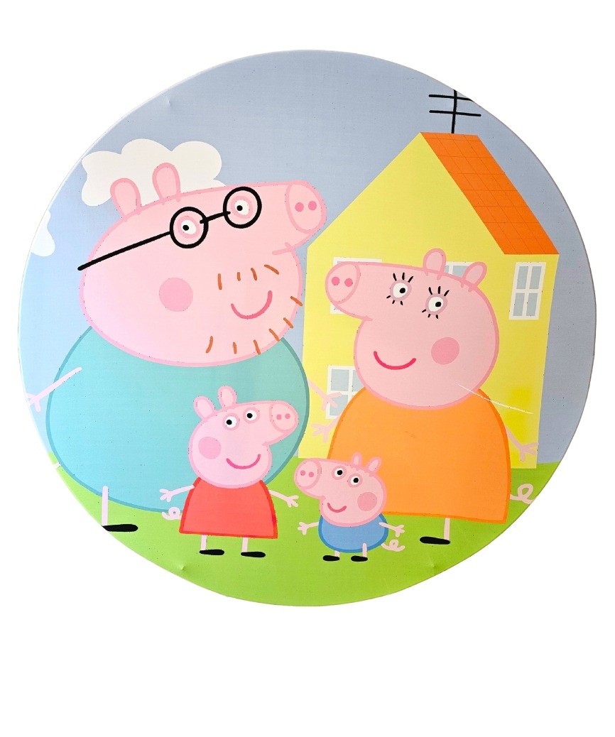 Peppa Pig - Capa Painel Redondo  - Cuca Maluca Festas