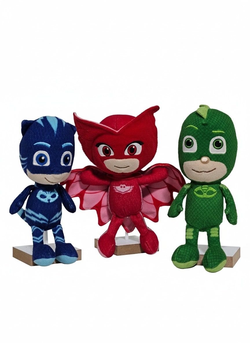 Pj Masks - Kit 3 Pelúcias - Cuca Maluca Festas