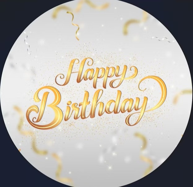 Happy Birthday Dourado - Capa Mini Painel 50Cm - Cuca Maluca Festas