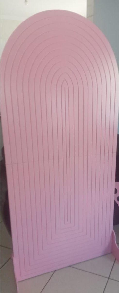 Painel Mdf Riscado Rosa - Cuca Maluca Festas