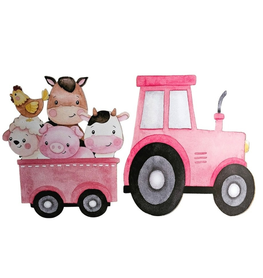 Fazendinha (Trator Com Carretinha) - Display de Chão - Cuca Maluca Festas