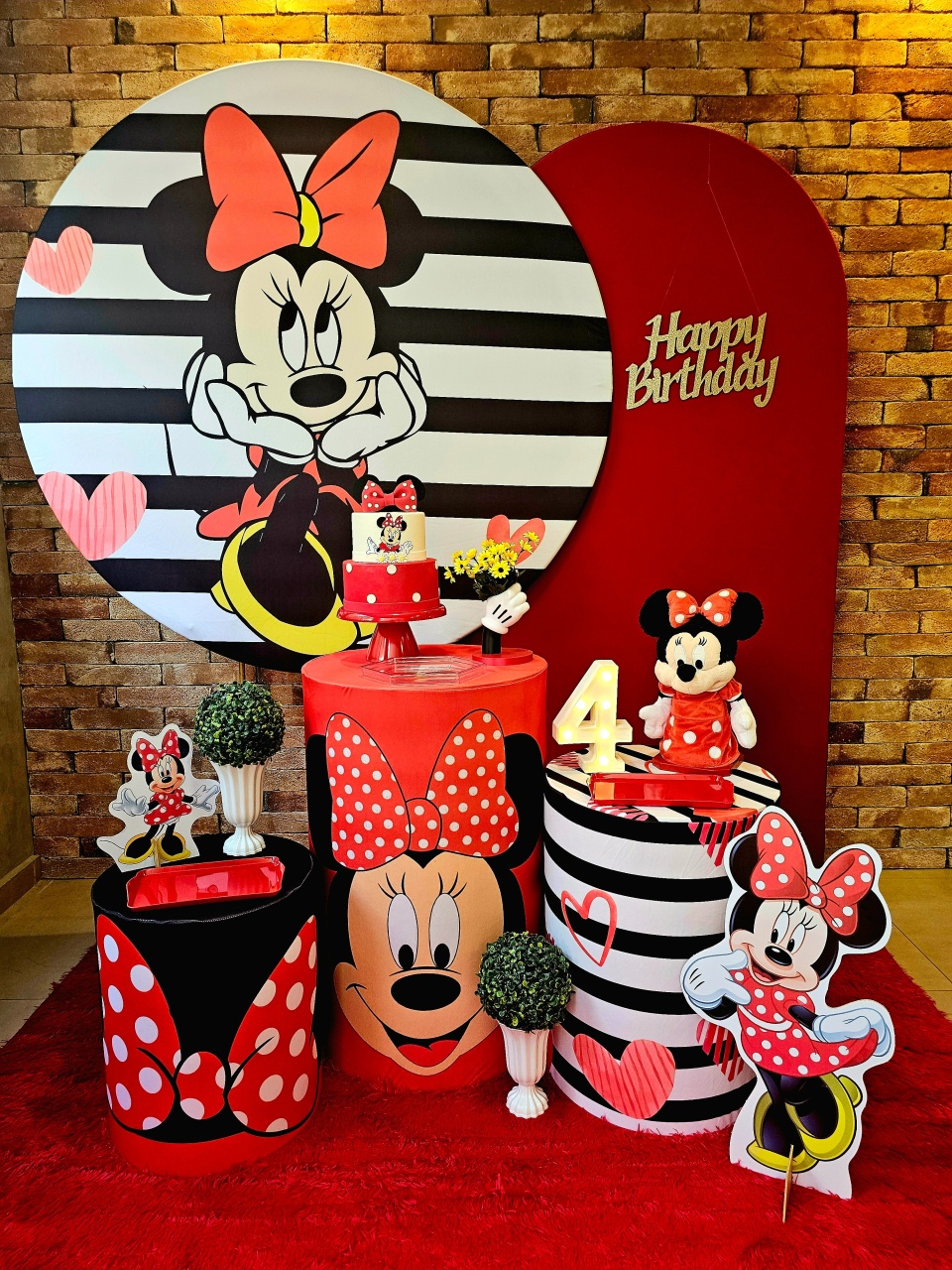 Minnie - Kit 2 Prata - Cuca Maluca Festas