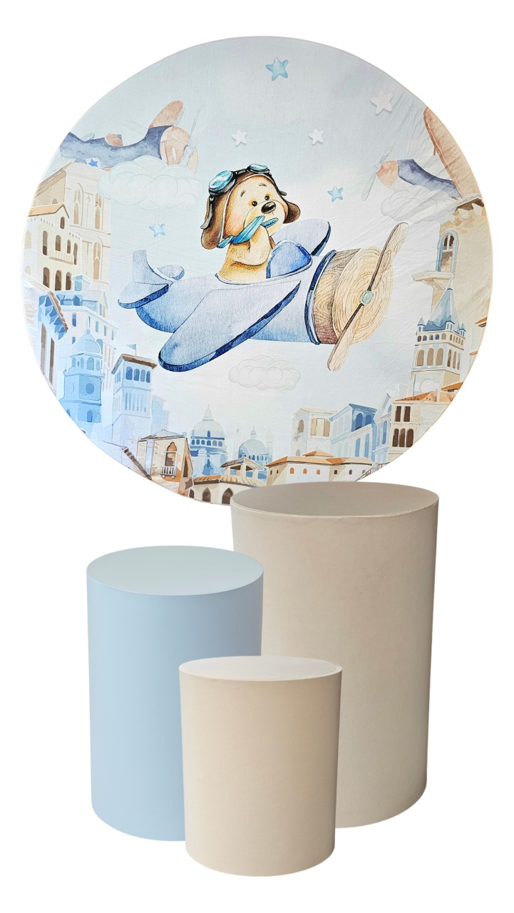 Ursinho Aviador - Kit de Capas - Cuca Maluca Festas