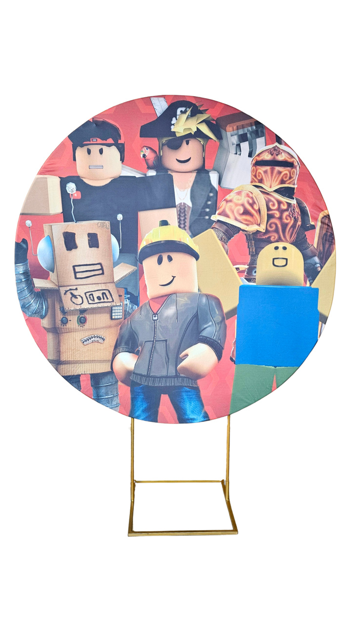 Roblox - Capa Painel Redondo - Cuca Maluca Festas