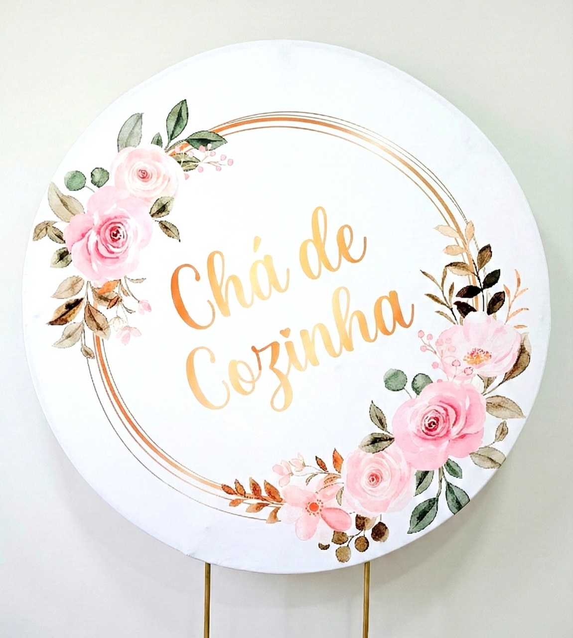 Chá de Cozinha - Capa Painel Redondo - Cuca Maluca Festas