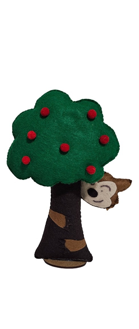 Chapeuzinho Vermelho (Lobo Mau Na Árvore) - Feltro - Cuca Maluca Festas