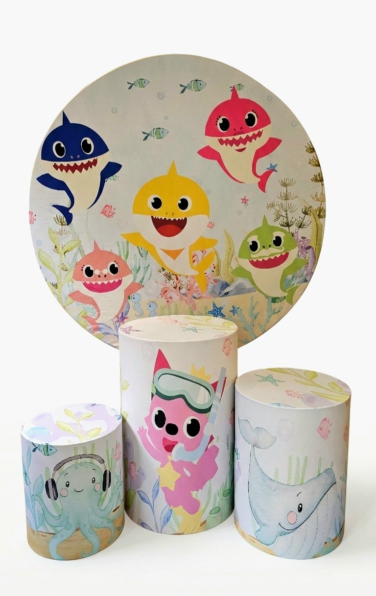 Baby Shark - Kit de Capas - Cuca Maluca Festas