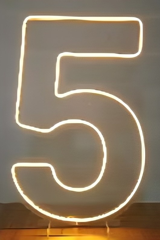 Led 50Cm - Nr. 5 - Cuca Maluca Festas