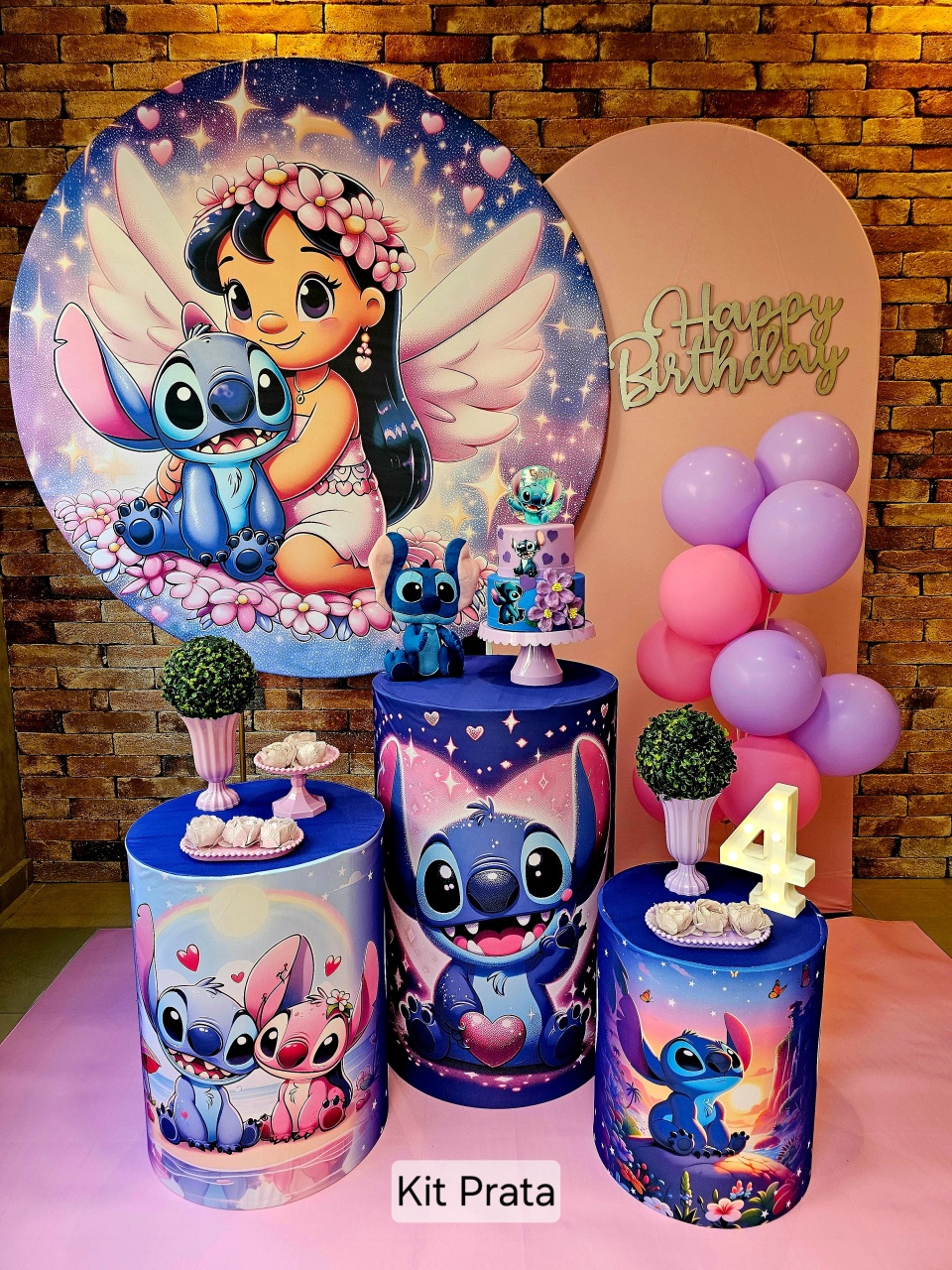 Stitch - Kit Prata - Cuca Maluca Festas