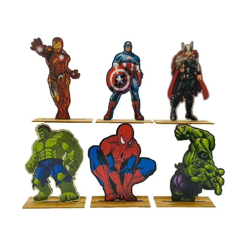 Vingadores - Kit 6 Displays de Mesa - Cuca Maluca Festas