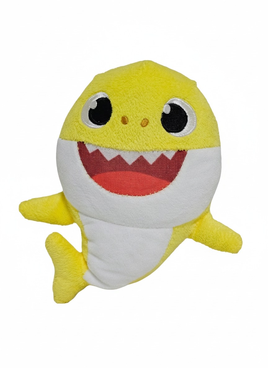 Baby Shark (Amarelo) - Pelúcia - Cuca Maluca Festas