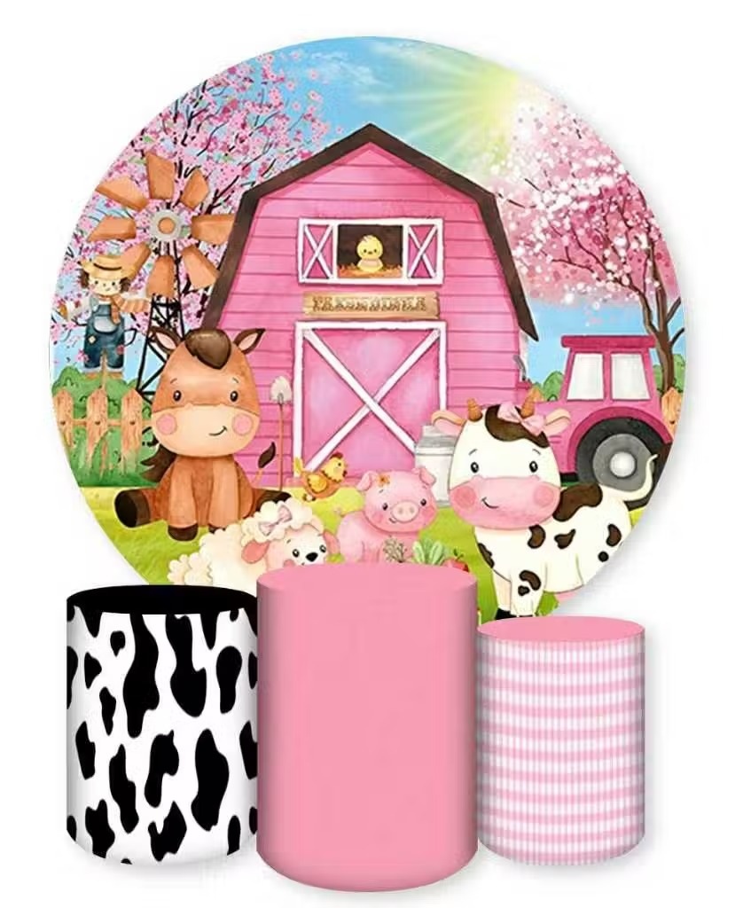 Fazendinha Rosa - Kit de Capas - Cuca Maluca Festas