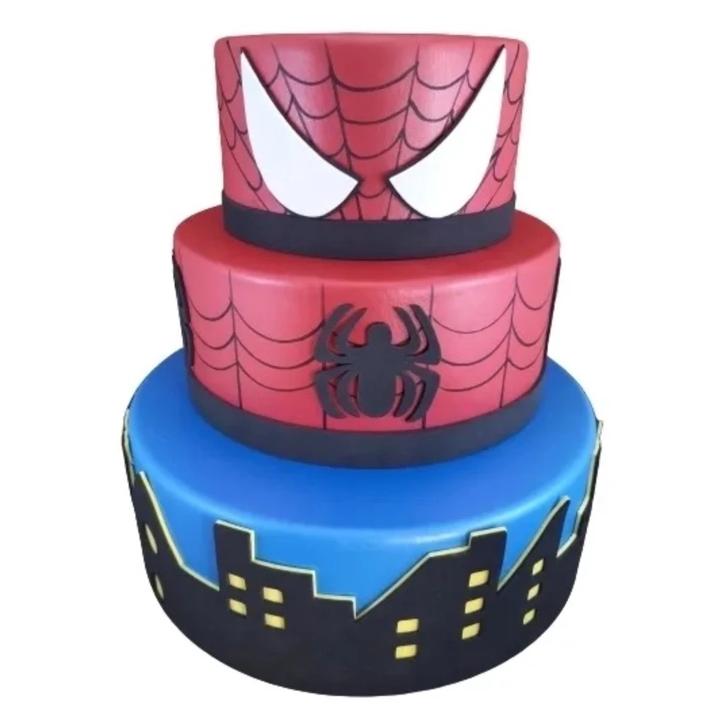 Bolo Fake Homem Aranha - Cuca Maluca Festas