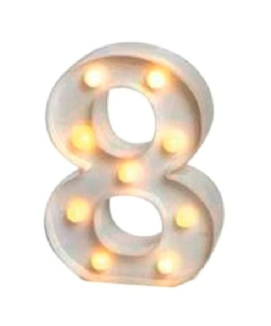 Luminária Led 22Cm - Nr. 8 - Cuca Maluca Festas