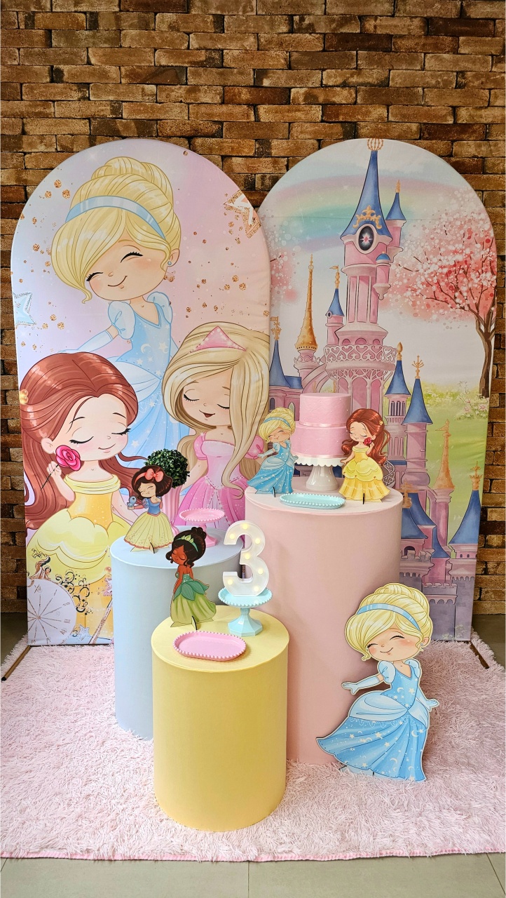 Princesas Baby - Kit Prata - Cuca Maluca Festas