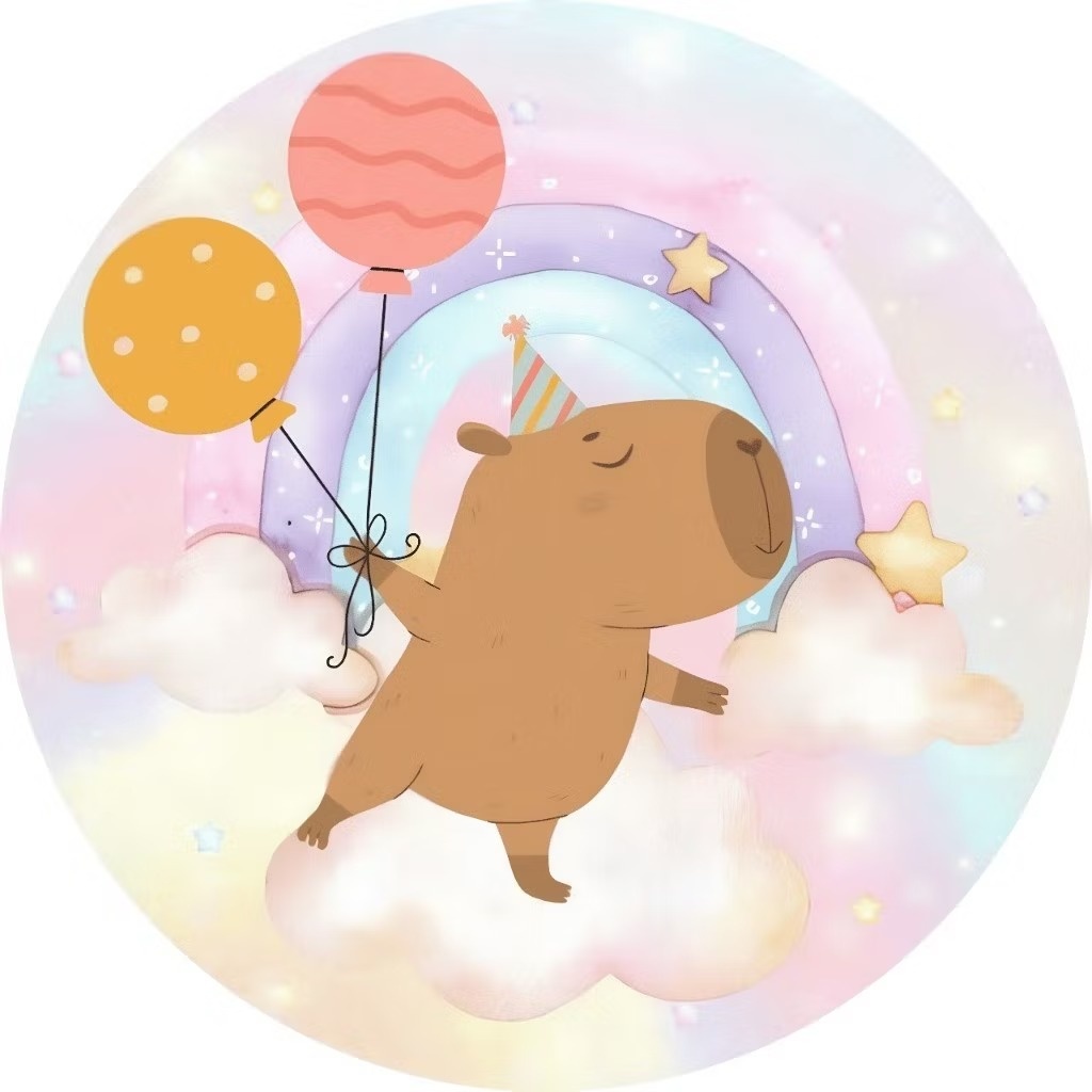 Capivara - Capa Mini Painel 50Cm - Cuca Maluca Festas