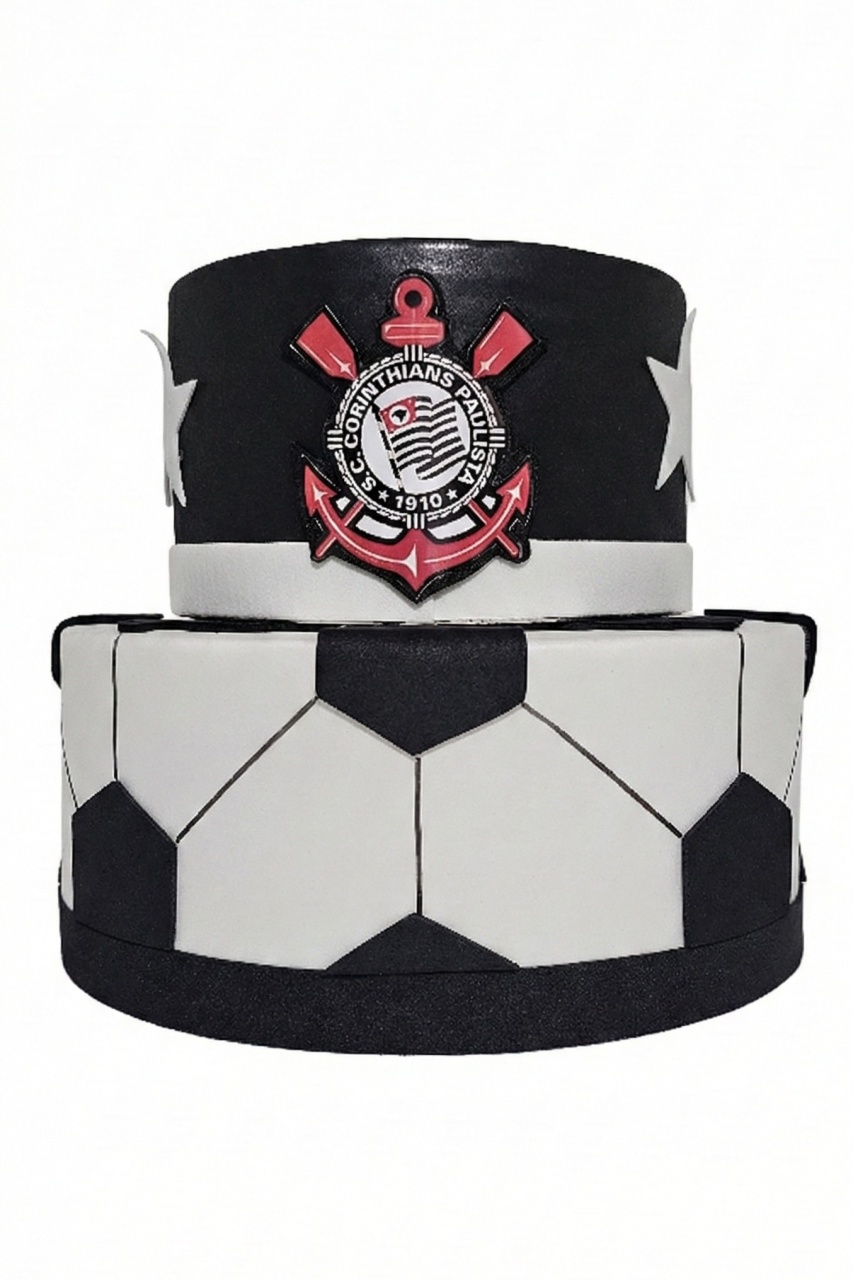 Bolo Fake Corinthians - Cuca Maluca Festas