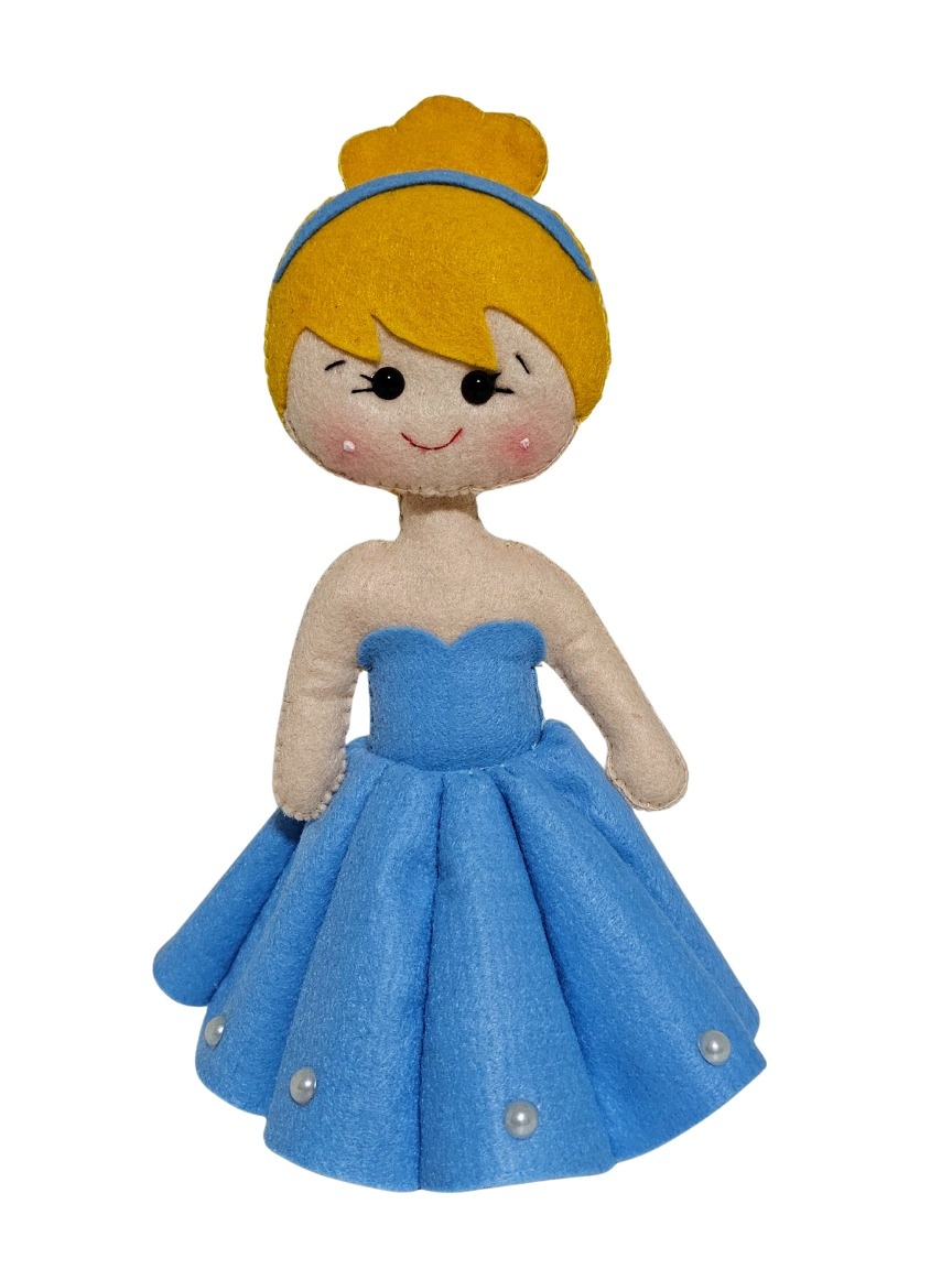 Princesas (Cinderela) - Feltro  - Cuca Maluca Festas