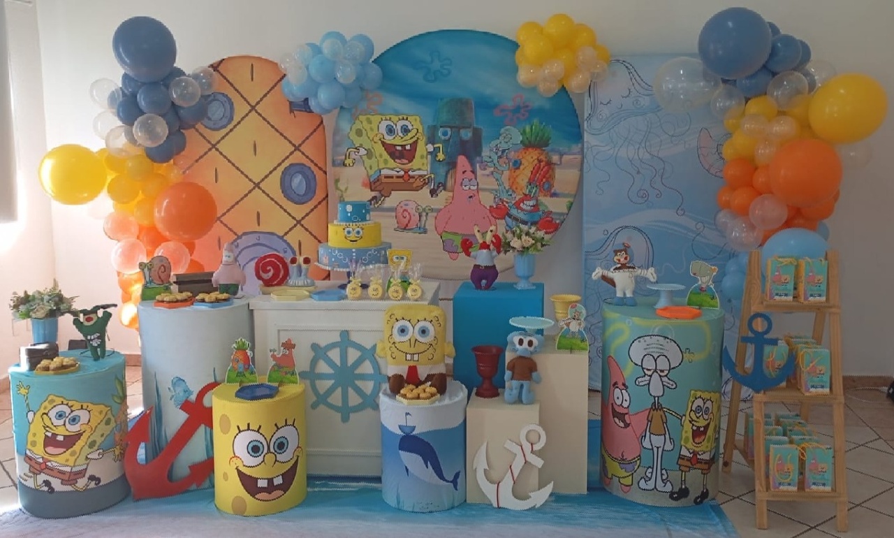 Bob Esponja 01 - a Bela e a Fera Locação de decorações e brinquedos