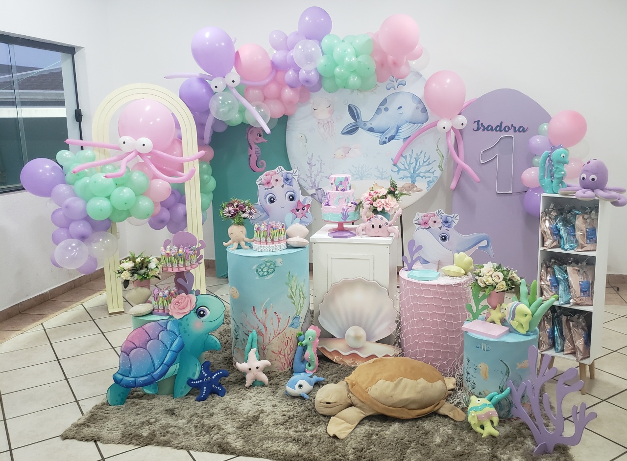 Fundo Mar 01 - a Bela e a Fera Locação de decorações e brinquedos