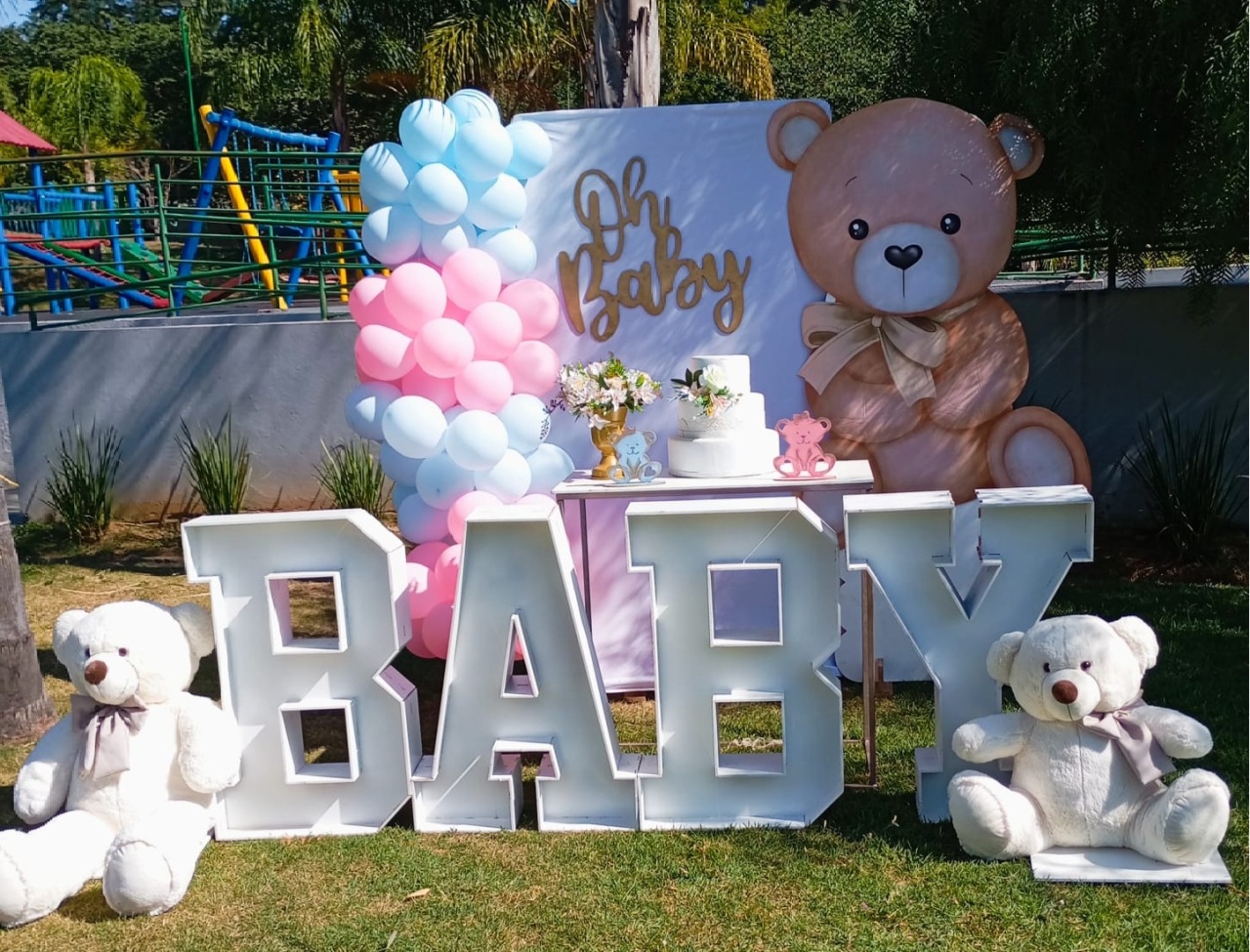 Chá de Bebê 02 - a Bela e a Fera Locação de decorações e brinquedos