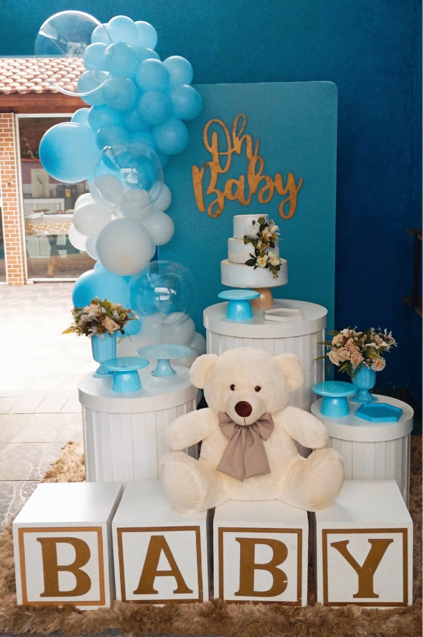 Chá de Bebê 03 - a Bela e a Fera Locação de decorações e brinquedos