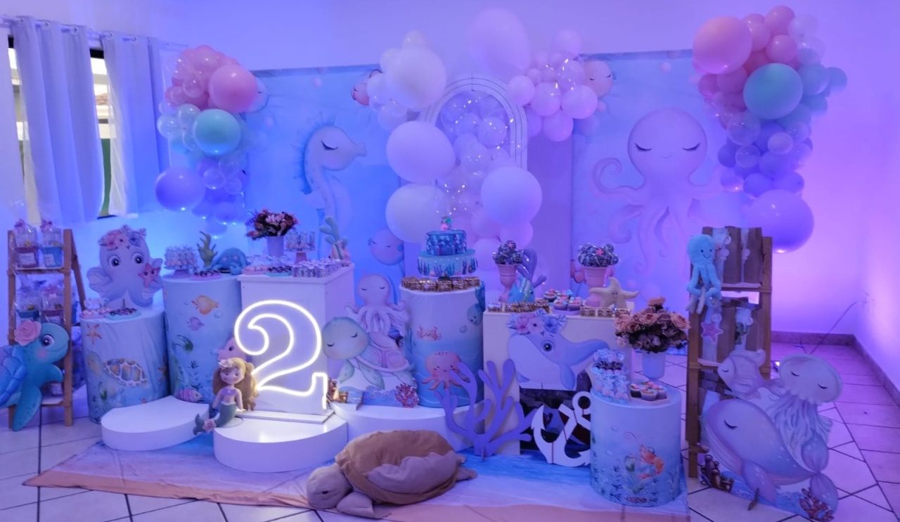 Fundo Mar 04 - a Bela e a Fera Locação de decorações e brinquedos