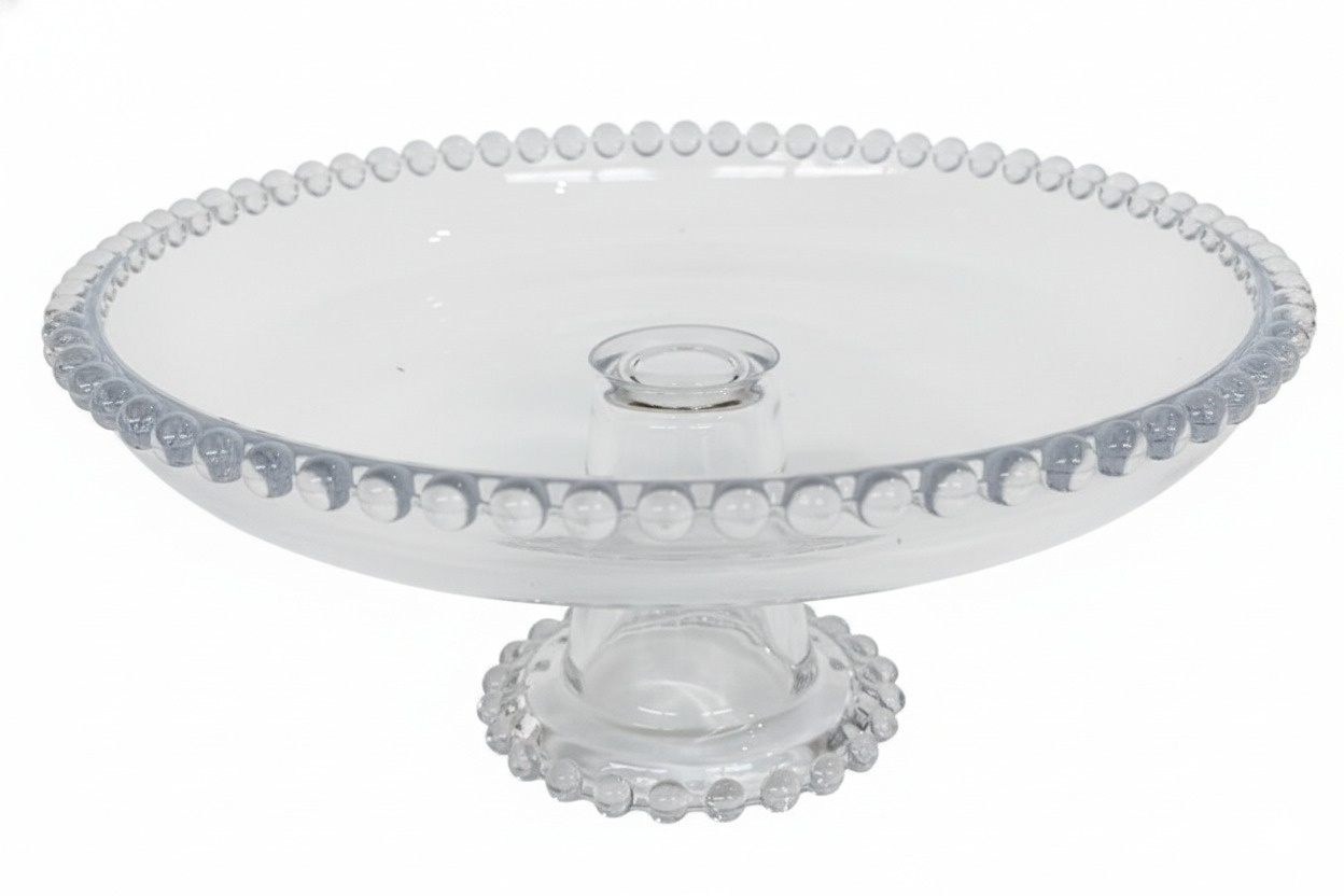Bandeja Alta Babado Cristal - Yolay decorações