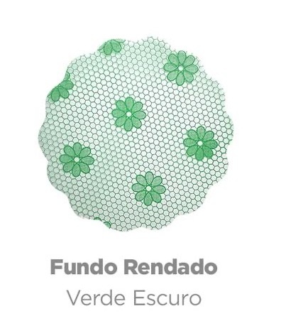 Rendinha Para Doces Verde Escuro P - Yolay decorações