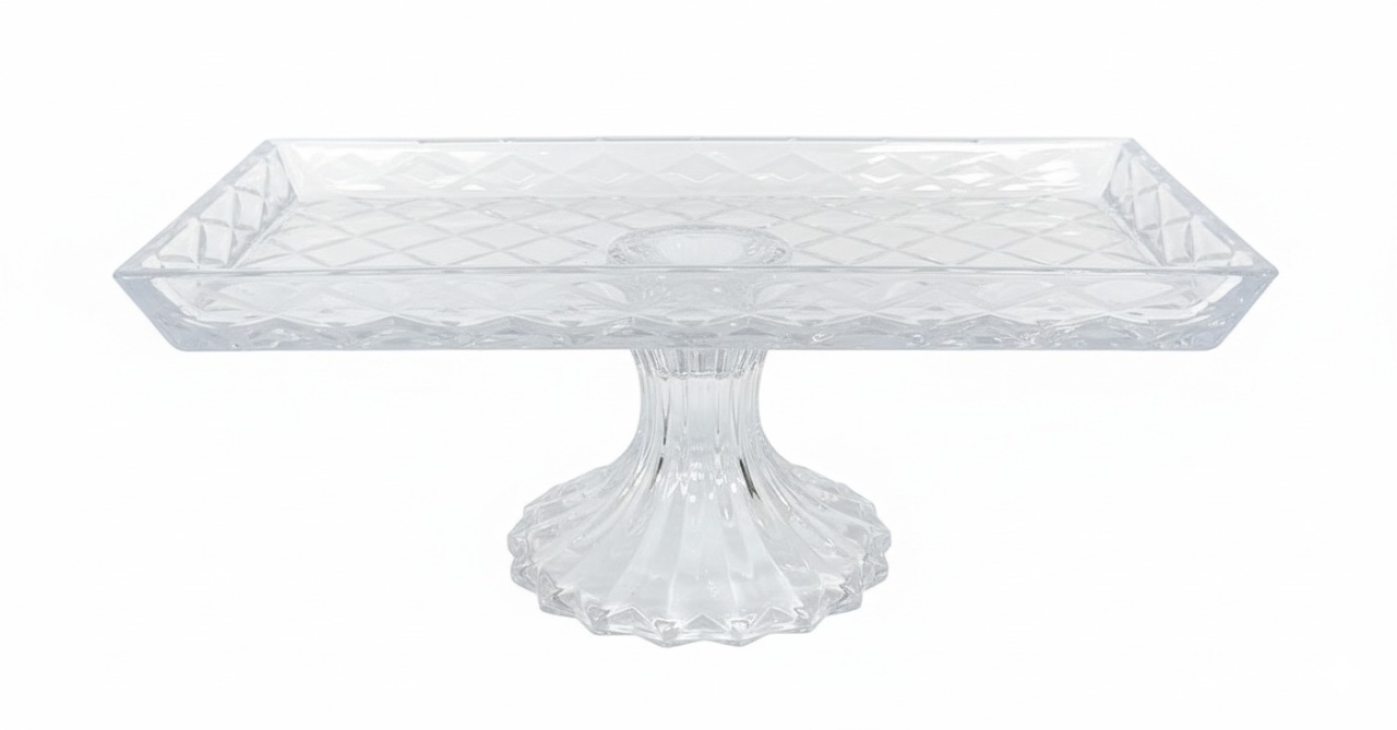 Bandeja Retangular Cristal Alta  - Yolay decorações