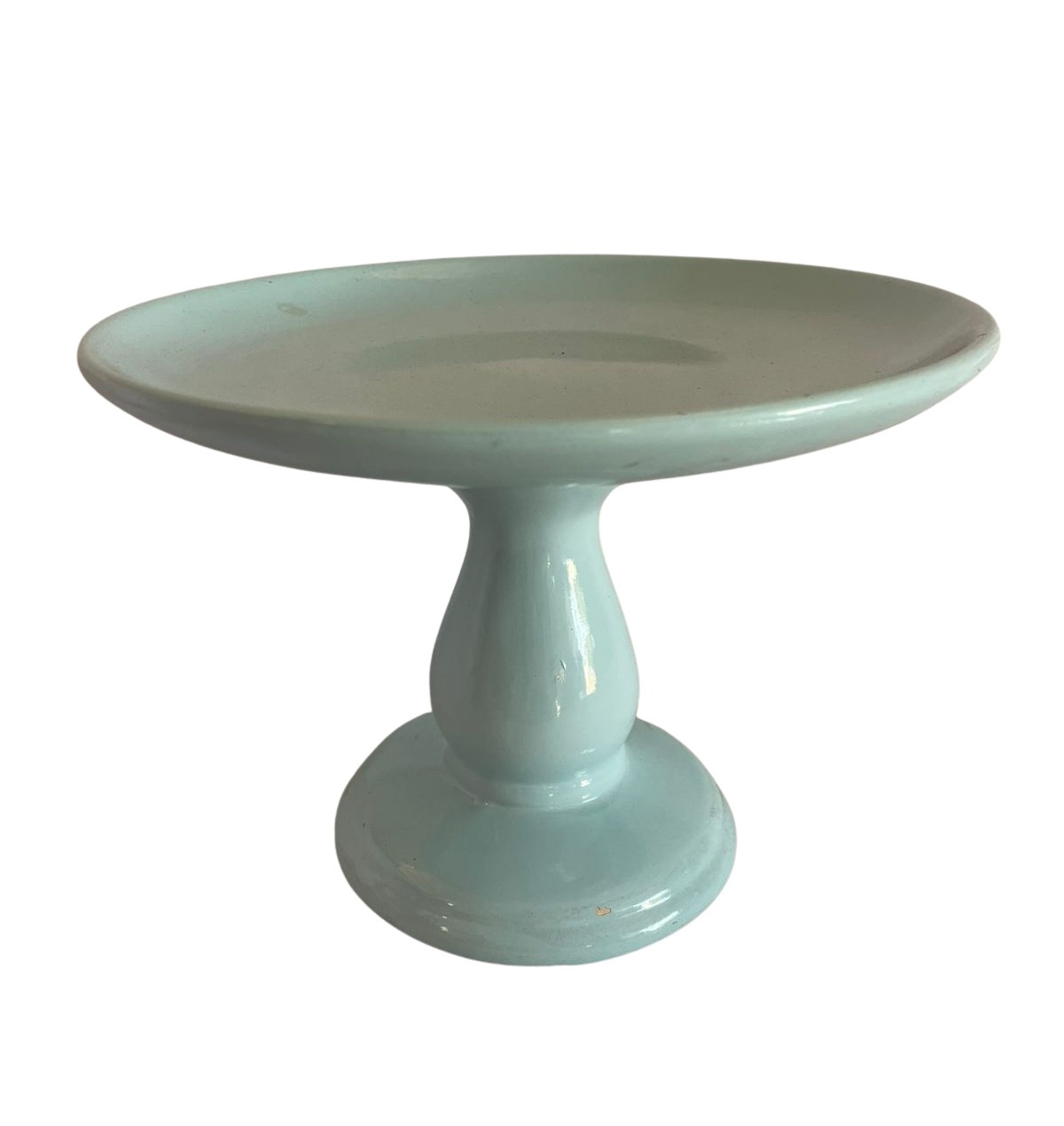 Bandeja Alta de Ceramica Azul - Yolay decorações