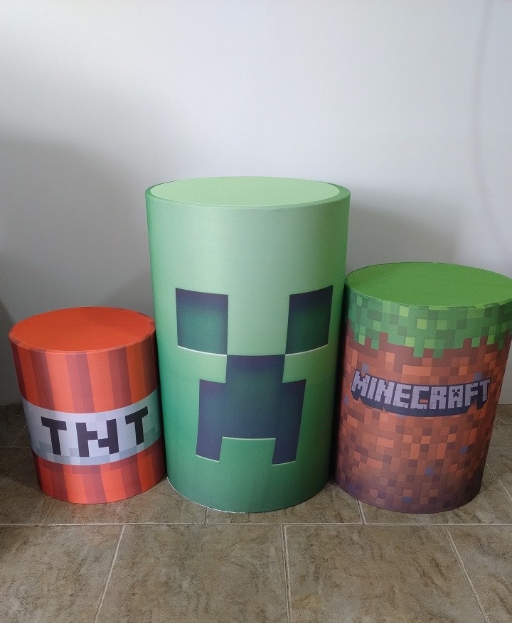 Cilindros Com Capas Minecraft  - ANGEL FESTAS 