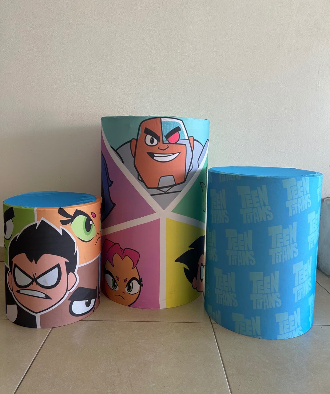Capas Cilindro Jovens Titãs  - Diana's Festas