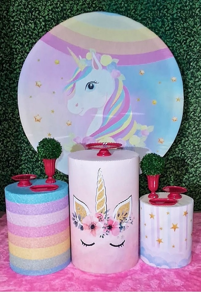 Unicórnio Arco-Íris  - Sua Festa Pegue e Monte